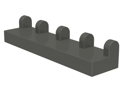 Hinge Tile 1 x 4 in Dark Gray
