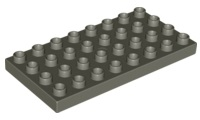 Duplo Plate 4 x 8 in Dark Gray