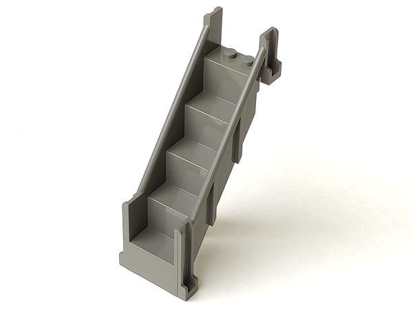 Stairs 4 x 7 x 9 1/3 Straight Enclosed in Dark Gray