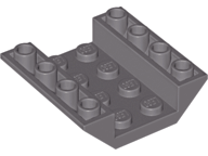 Brick Sloped Inverted 45° 4 x 4 Double with 4 x 2 Recessed in Dark Gray
