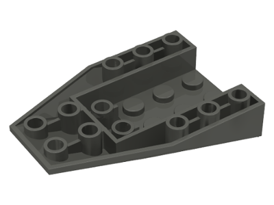 Brick Wedged, Sloped Inverted 6 x 4 with 2 Stud Connections in Dark Gray
