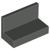 Panel 1 x 2 x 1 [Square Corners] in Dark Gray