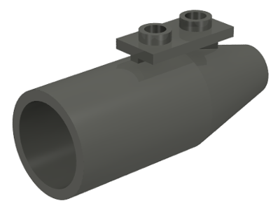 Engine Smooth Large, Cone Back [1 x 2 Thin Top Plate] in Dark Gray