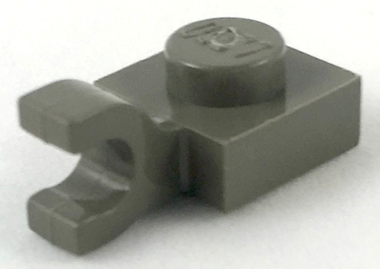 Plate Special 1 x 1 with Clip Horizontal [Thick U Clip] in Dark Gray