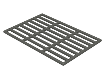 Bar 9 x 13 Grille in Dark Gray