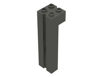 Brick Special 2 x 2 x 6 with Groove in Dark Gray