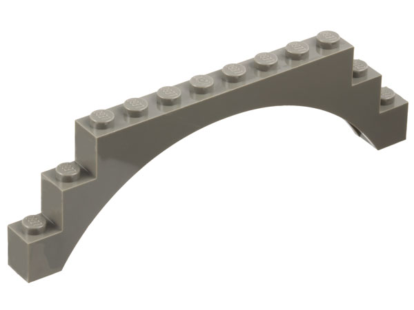 Brick Arch 1 x 12 x 3 in Dark Gray