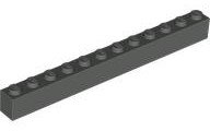Brick 1 x 12 in Dark Gray