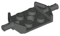Plate Special 2 x 2 with Wheels Holder Wide in Dark Gray