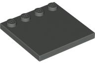 Plate Special 4 x 4, Studs on One Edge Plain] in Dark Gray