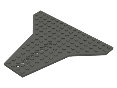 Wedge, Plate 16 x 14 Shuttle in Dark Gray