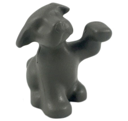 Animal, Dog, Raised Paw [Plain] in Dark Gray