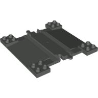 Duplo Train Track with Ramps For Car Crossing in Dark Gray