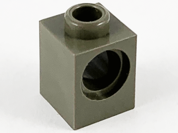 Technic Brick 1 x 1 with Pin Hole in Dark Gray