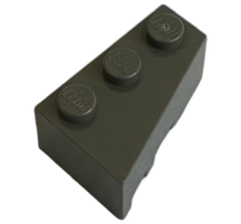Brick Wedged, Angled 3 x 2 Right in Dark Gray