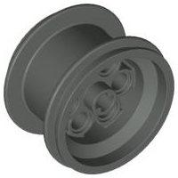 Wheel 49.6 x 28 VR (36.8 x 26) with Axle Hole in Dark Gray