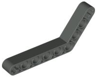 Technic Beam 1 x 9 Bent (6 - 4) Thick in Dark Gray