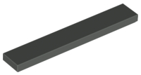 Tile 1 x 6 with Groove in Dark Gray