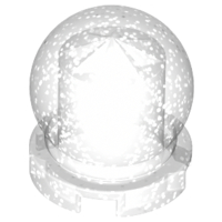 Equipment Crystal Ball Globe 2 x 2 x 2 in Glitter Trans-Clear