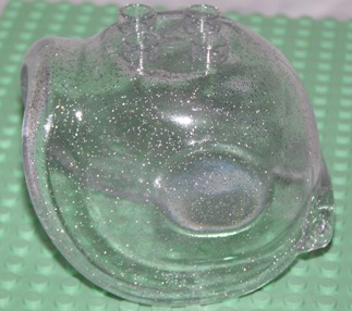Duplo Snail Shell with 2 x 2 Studs on Top in Glitter Trans-Clear