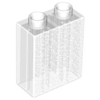 Duplo Brick 1 x 2 x 2 in Glitter Trans-Clear