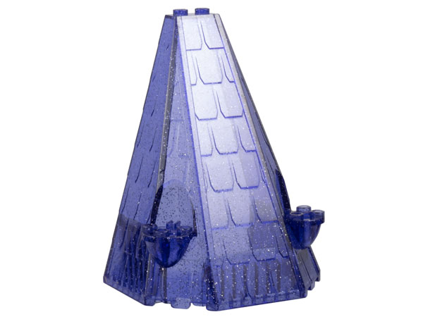 Roof / Tower 6 x 8 x 9 in Glitter Trans-Purple