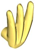Weapon Bladed Claw Spread in Bright Light Yellow