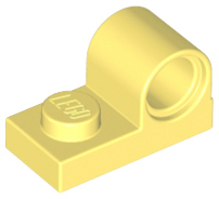 Plate Special 1 x 2 with Pin Hole on Top in Bright Light Yellow