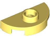 Plate Special Round 1 x 2 Half Circle with Stud (Jumper) in Bright Light Yellow