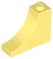 Brick Curved 1 x 3 x 2 Inverted [Inside Bow] in Bright Light Yellow