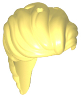 Hair Long with Ponytail French Braided with 2 Holes in Bright Light Yellow