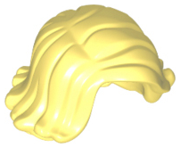 Hair Mid-Length Swept Sideways in Bright Light Yellow