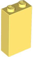 Brick 1 x 2 x 3 with Bottom Stud Holder in Bright Light Yellow