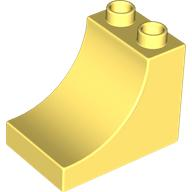Duplo Brick 2 x 3 x 2 with Curve in Bright Light Yellow