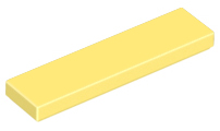 Tile 1 x 4 with Groove in Bright Light Yellow