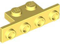 Bracket 1 x 2 - 1 x 4 [Square Corners] in Bright Light Yellow