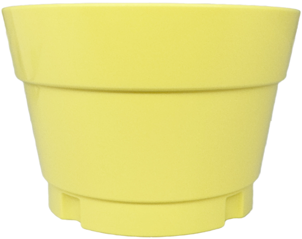 Duplo Flower Pot 6 x 6 x 3 in Bright Light Yellow