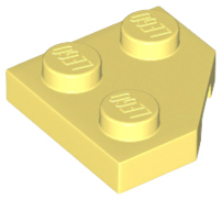 Wedge Plate 2 x 2 Cut Corner in Bright Light Yellow