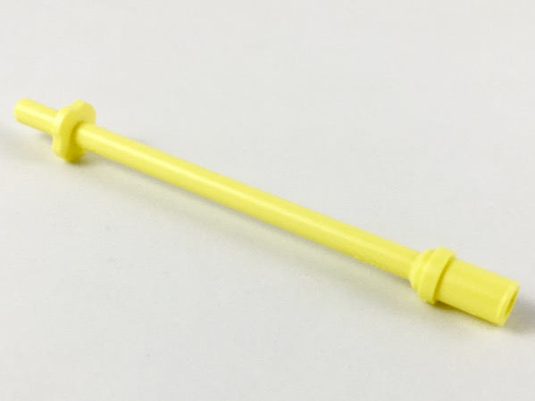 Bar 8L - Two Stop Rings / One Pin, Technic Figure Ski Pole [Flat End] in Bright Light Yellow