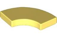 Tile 2 x 2 Curved, Macaroni in Bright Light Yellow