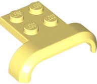 Wheel Arch, Mudguard 3 x 4 with 2 x 2 Plate in Bright Light Yellow