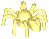 Insect, Spider with Elongated Tail Section in Bright Light Yellow