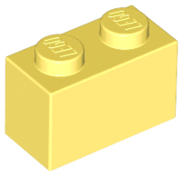 Brick 1 x 2 in Bright Light Yellow