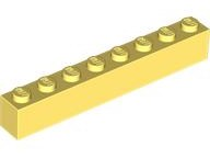 Brick 1 x 8 in Bright Light Yellow