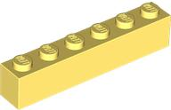 Brick 1 x 6 in Bright Light Yellow