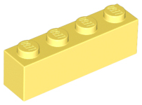 Brick 1 x 4 in Bright Light Yellow