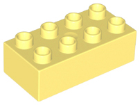 Duplo Brick 2 x 4 in Bright Light Yellow
