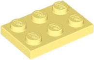 Plate 2 x 3 in Bright Light Yellow