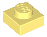Plate 1 x 1 in Bright Light Yellow