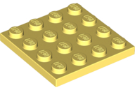 Plate 4 x 4 in Bright Light Yellow